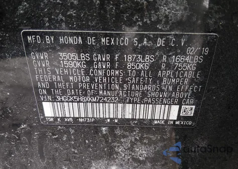 2019 Honda Fit Ex from USA, damaged, VIN 3HGGK5H8XKM724232